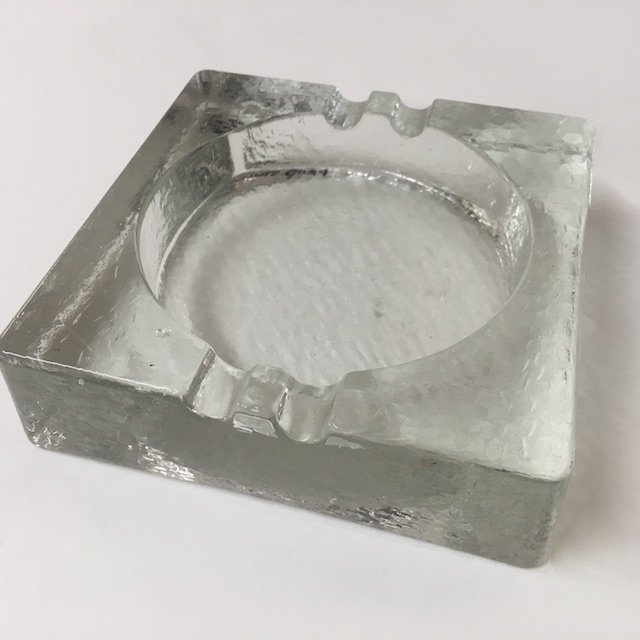 ASHTRAY, Glass Scandinavian Style - Solid Square